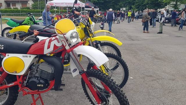 Moto da cross d'epoca esposte ad Arsego